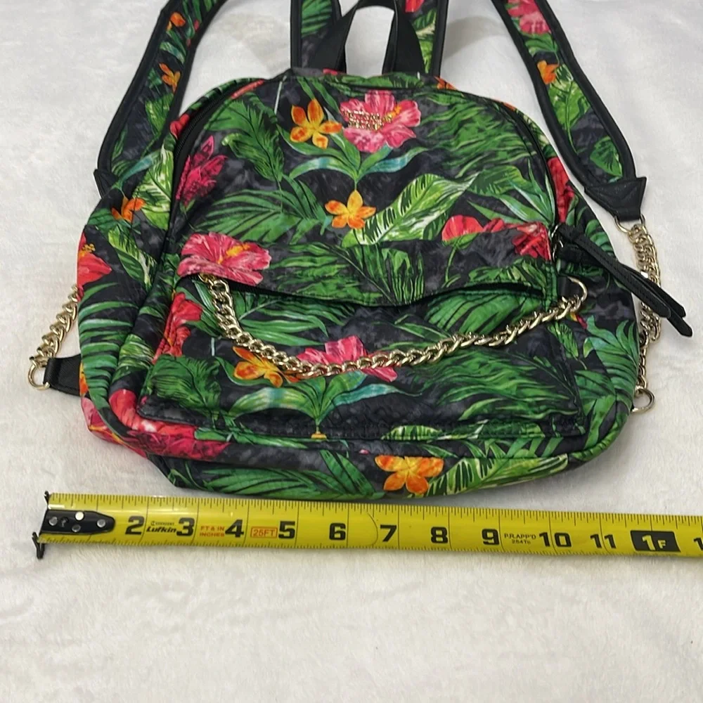 VICTORIAS SECRET FLORAL  Print Backpack with Chain Detail - Picture 3 of 11